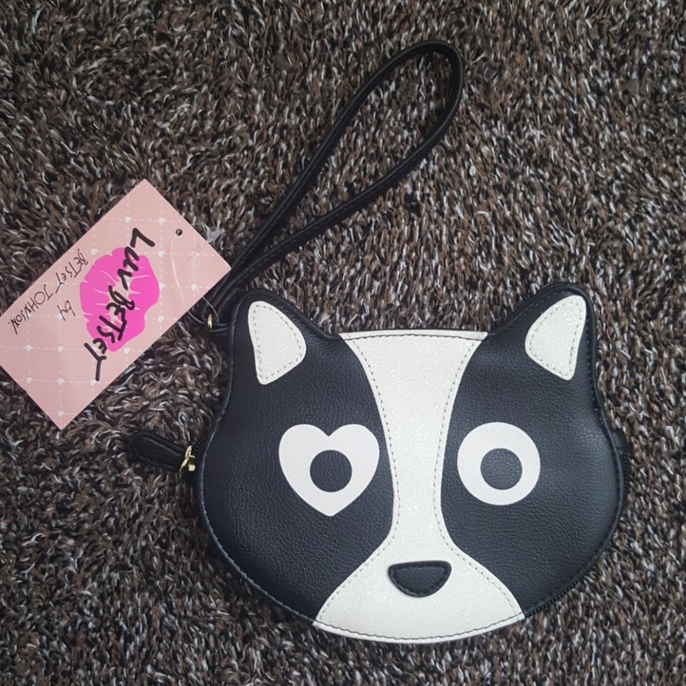 Luv Betsey Johnson Coin Purse Wristlet Cat Dog
